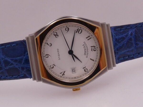 Gianfranco Ferrè Dual Tone Steel & 18Kt G.F. SWISS MADE Anni '90s