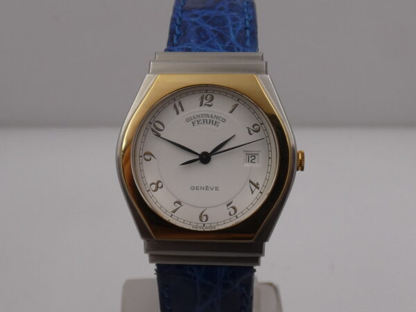 Gianfranco Ferrè Dual Tone Steel & 18Kt G.F. SWISS MADE Anni '90s