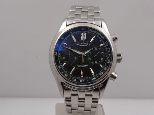Armand Nicolet M02 Tramelan Chronograph AN9144 NEW OLD STOCK Box&Papers Bracelet