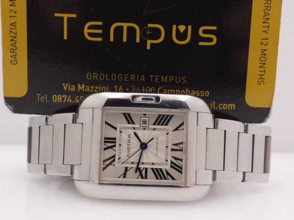 Cartier Tank Anglaise 3511 Automatico ACCIAIO With Bracelet ANNI 2000