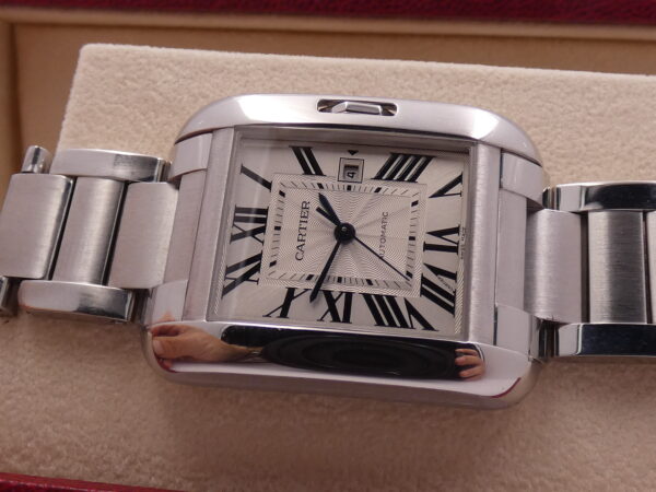 Cartier Tank Anglaise 3511 Automatico ACCIAIO With Bracelet ANNI 2000