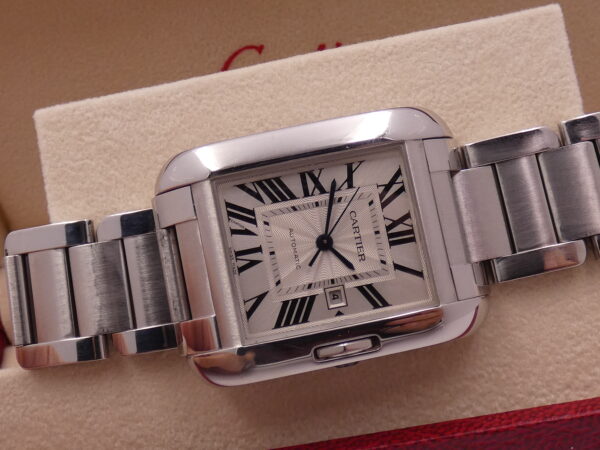Cartier Tank Anglaise 3511 Automatico ACCIAIO With Bracelet ANNI 2000