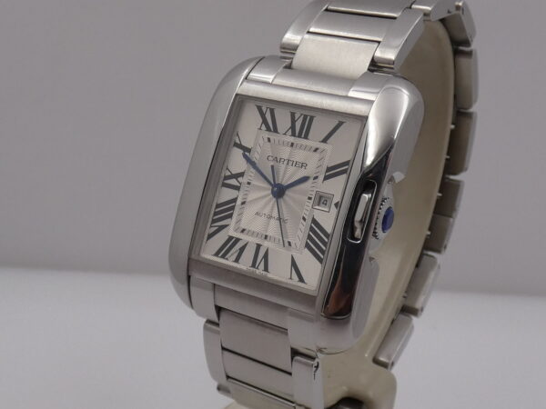 Cartier Tank Anglaise 3511 Automatico ACCIAIO With Bracelet ANNI 2000