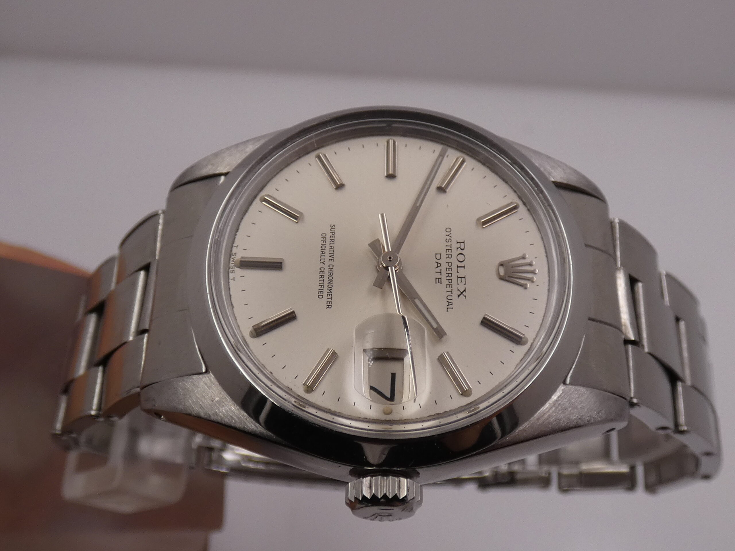 Rolex Oyster Perpetual Date 1500 Automatico Acciaio ANNO 1967 Serviced in Rolex With Bracelet