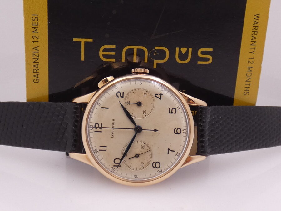 Longines Anno 1933 Monopulsante Cronografo Oversize 37mm 14Kt Rose Gold ORIGINAL DIAL Calibro 22GH - immagine 2