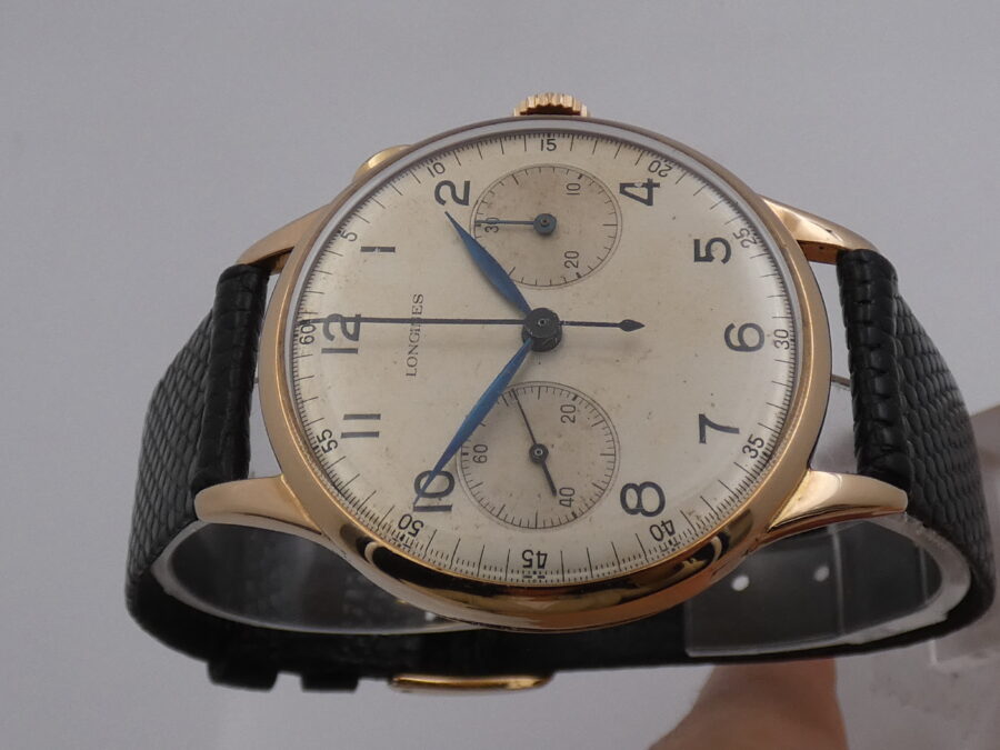 Longines Anno 1933 Monopulsante Cronografo Oversize 37mm 14Kt Rose Gold ORIGINAL DIAL Calibro 22GH