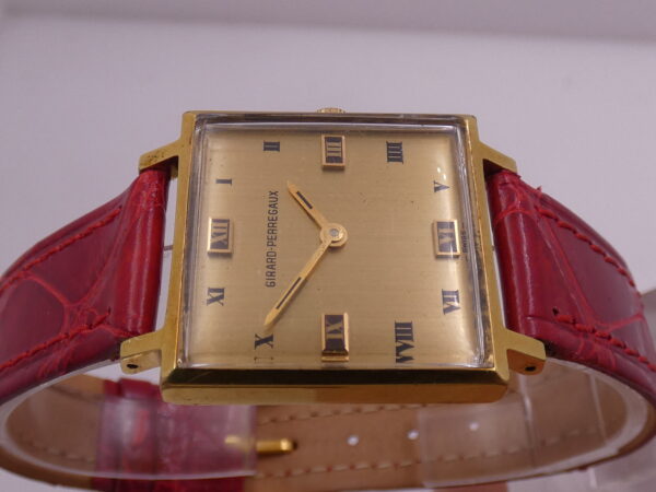 Girard Perregaux Square Oro 18 Kt G.F. Carica Manuale ANNI '60 Roman Dial Vintage Watch
