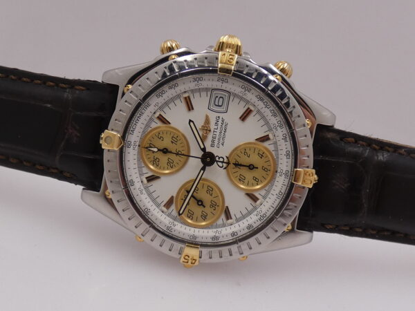 Breitling Chronomat Chronograph B13350 BOX&PAPERS 18Kt Gold&Steel Automatico Anno 2004