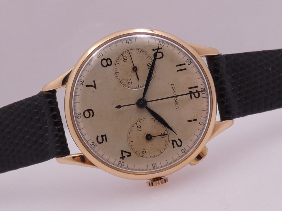 Longines Anno 1933 Monopulsante Cronografo Oversize 37mm 14Kt Rose Gold ORIGINAL DIAL Calibro 22GH - immagine 6
