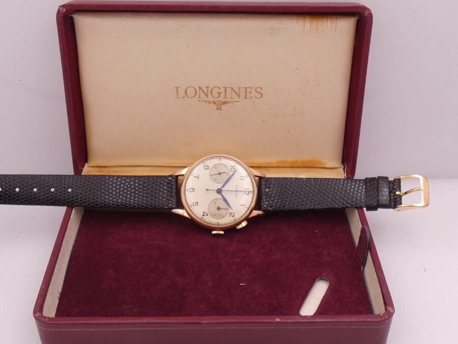 Longines Anno 1933 Monopulsante Cronografo Oversize 37mm 14Kt Rose Gold ORIGINAL DIAL Calibro 22GH - immagine 10