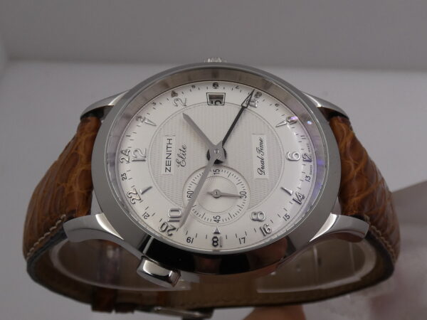 Zenith Elite Dual Time GMT 03.1125.682 NEW BOX & PAPERS Acciaio Automatico ANNI '2000s