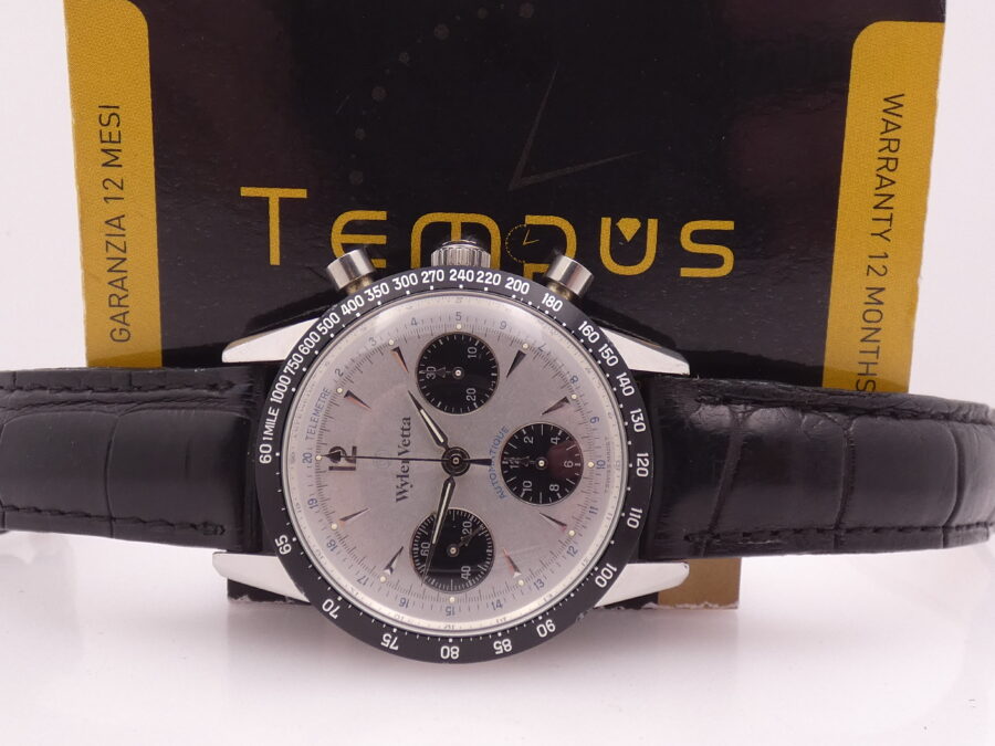 Wyler Vetta Chronograph Panda BOX & PAPERS Tritium Dial Automatico Acciaio Anno '90 - immagine 2