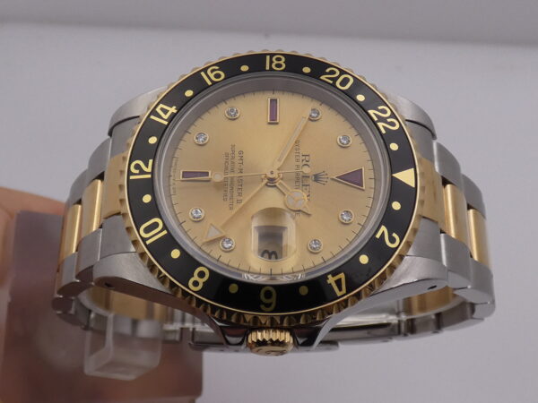 Rolex GMT-Master II 16713 SERTI DIAL 18Kt Gold & Steel BOX&PAPERS Anno 1992 Automatico