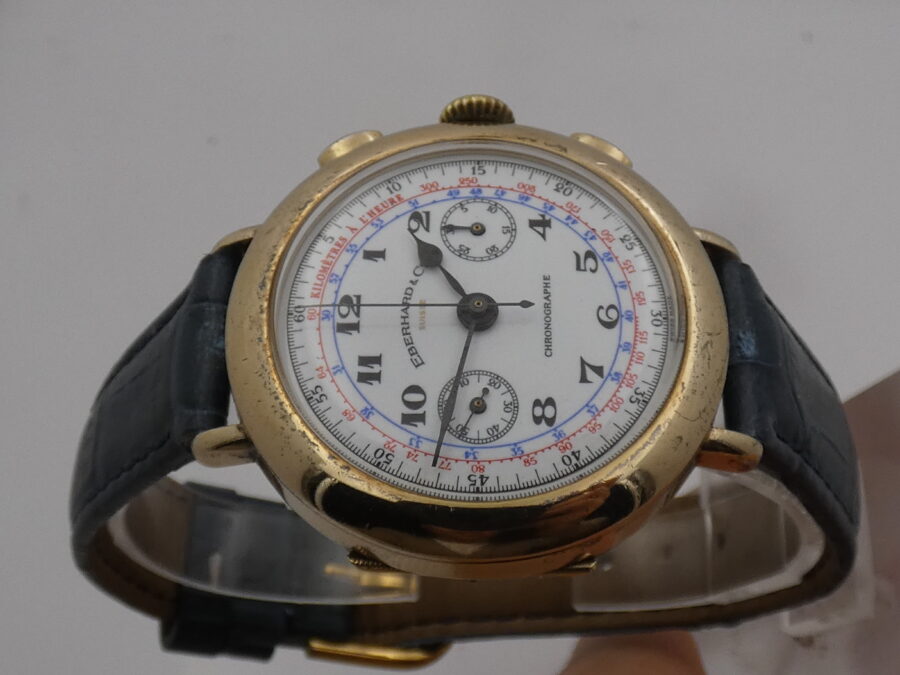 Eberhard & Co. Replica Chrono Porcelain Dial Vermeil 31008 With Box Silver 925 18Kt G.F. Manuale