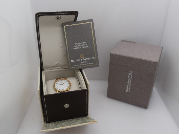 Baume & Mercier Classima Godron Oro 18 Kt New Old Stock BOX & PAPERS ANNI'90 Mai Indossato