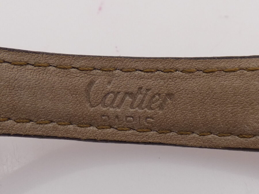Cartier Tank Vermeil Gold Mantel NEW OLD STOCK Box & Papers 590004 Silver 925 18Kt G.F. Anni '90 - immagine 13