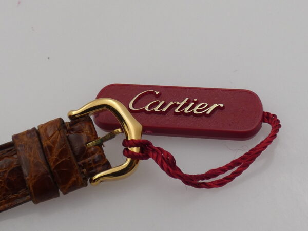 Cartier Tank Vermeil Gold Mantel NEW OLD STOCK Box & Papers 590004 Silver 925 18Kt G.F. Anni '90