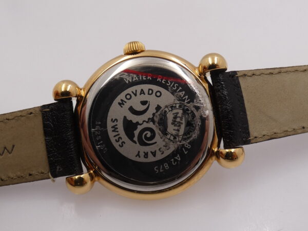 Movado Museum Bubble 37mm NEW OLD STOCK 18 Kt G.F BOX & PAPERS Years '90 Never Worn