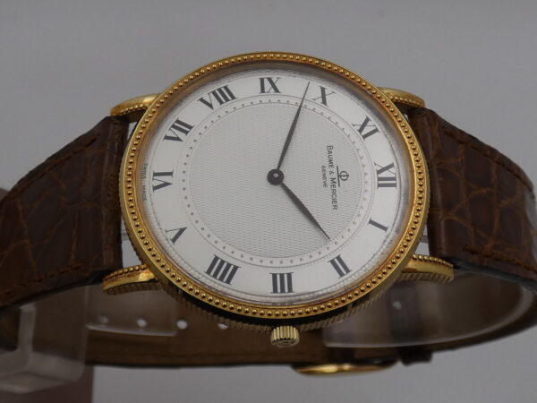 Baume & Mercier Classima Godron Oro 18 Kt New Old Stock BOX & PAPERS ANNI'90 Mai Indossato