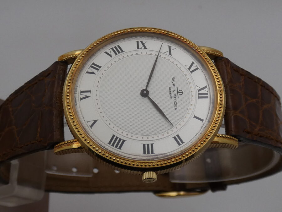 Baume & Mercier Classima Godron Oro 18 Kt New Old Stock BOX & PAPERS ANNI'90 Mai Indossato - immagine 3