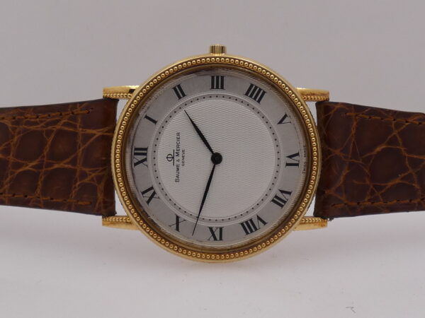 Baume & Mercier Classima Godron Oro 18 Kt New Old Stock BOX & PAPERS ANNI'90 Mai Indossato