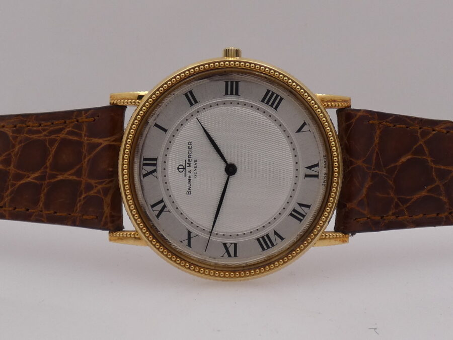 Baume & Mercier Classima Godron Oro 18 Kt New Old Stock BOX & PAPERS ANNI'90 Mai Indossato - immagine 4
