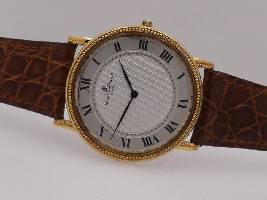 Baume & Mercier Classima Godron Oro 18 Kt New Old Stock BOX & PAPERS ANNI'90 Mai Indossato - immagine 5