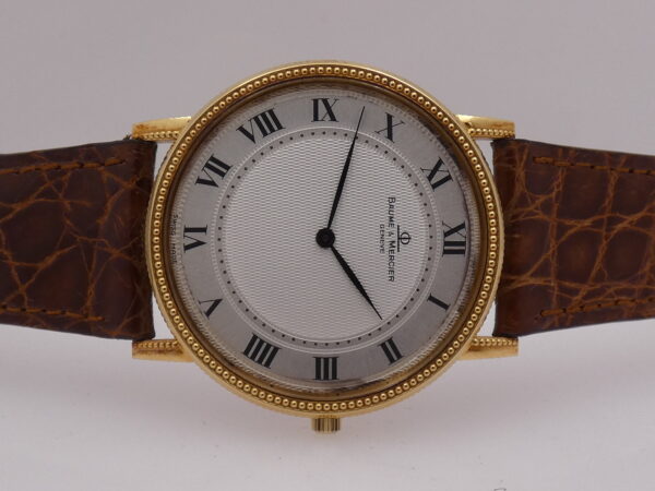 Baume & Mercier Classima Godron Oro 18 Kt New Old Stock BOX & PAPERS ANNI'90 Mai Indossato