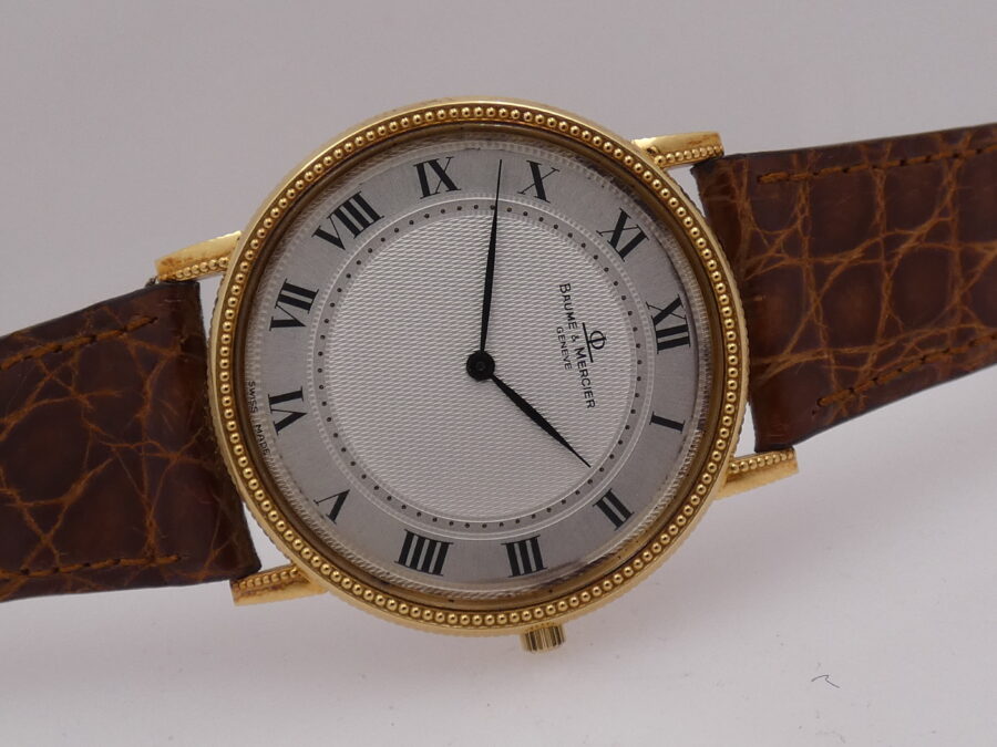 Baume & Mercier Classima Godron Oro 18 Kt New Old Stock BOX & PAPERS ANNI'90 Mai Indossato - immagine 7