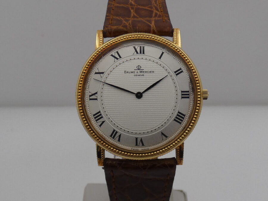 Baume & Mercier Classima Godron Oro 18 Kt New Old Stock BOX & PAPERS ANNI'90 Mai Indossato - immagine 8