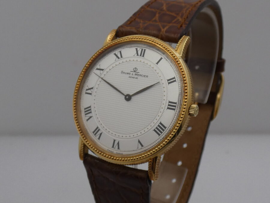 Baume & Mercier Classima Godron Oro 18 Kt New Old Stock BOX & PAPERS ANNI'90 Mai Indossato - immagine 9