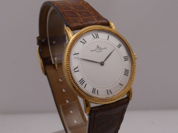 Baume & Mercier Classima Godron Oro 18 Kt New Old Stock BOX & PAPERS ANNI'90 Mai Indossato
