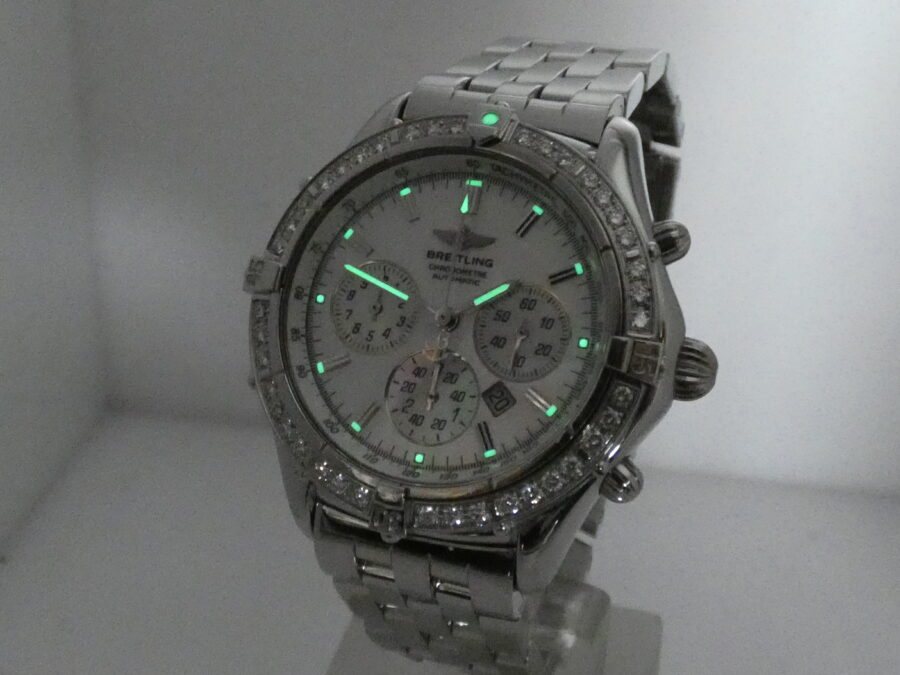 Breitling Shadow Flyback Chronograph DIAMONDS BEZEL MOP DIAL Box & Papers Anno 2005 Automatico Acciaio - immagine 10