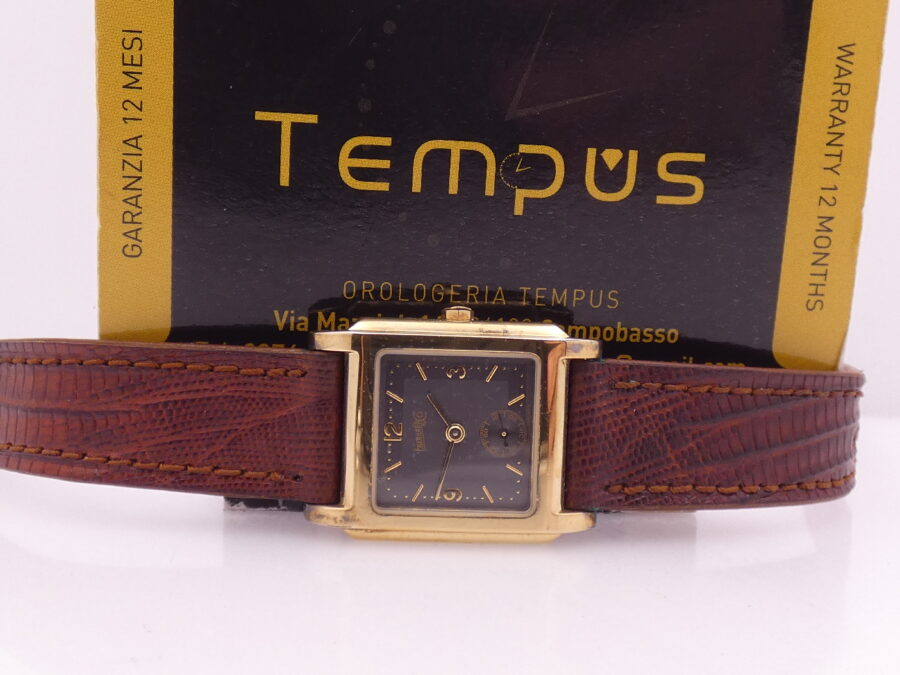 Eberhard & Co. Cioccolatino Square Vermeil N.O.S. Silver 925 18Kt G.F. Anni '80 - immagine 2