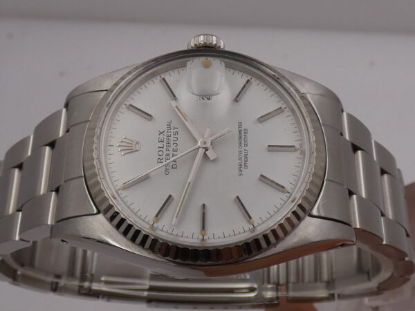 Rolex Datejust 36mm 16014 Matte Dial 18Kt White Gold Bezel Anno 1983 Automatico Acciaio