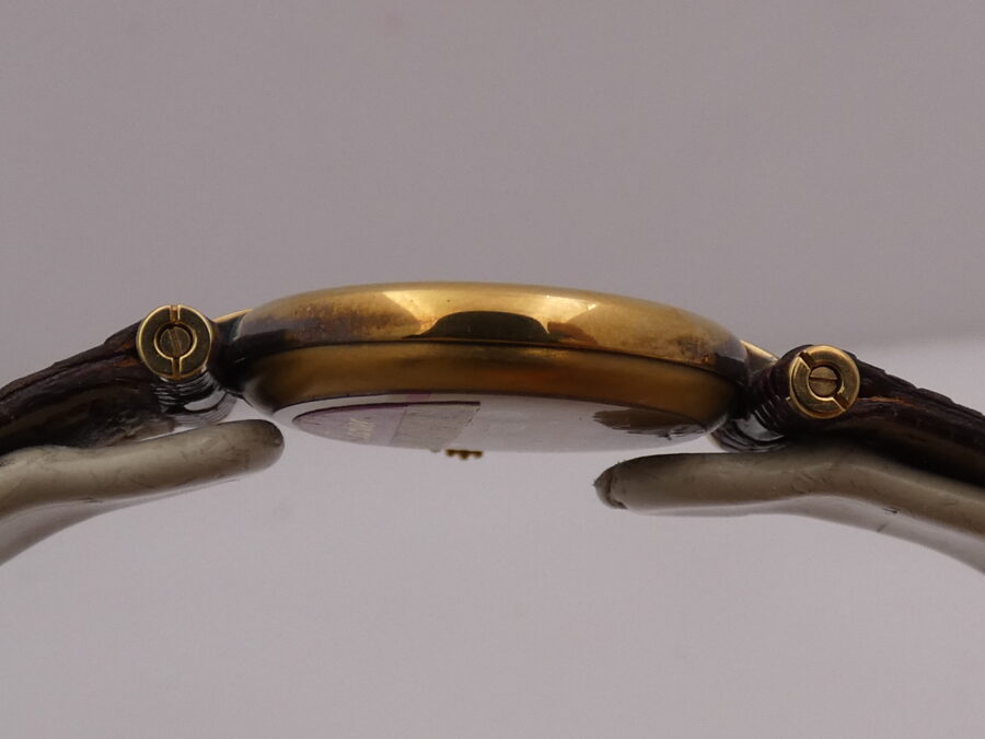 Cartier Gold Mantel Tank Vermeil TRIDOR DIAL N.O.S. BOX&PAPERS 590004 Silver 925 18Kt G.F. - immagine 15