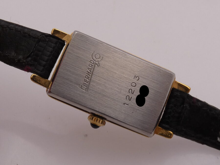 Eberhard & Co. Rectangular Diamond With Papers 18Kt G.F. Manuale Ladies Anni '80 - immagine 16