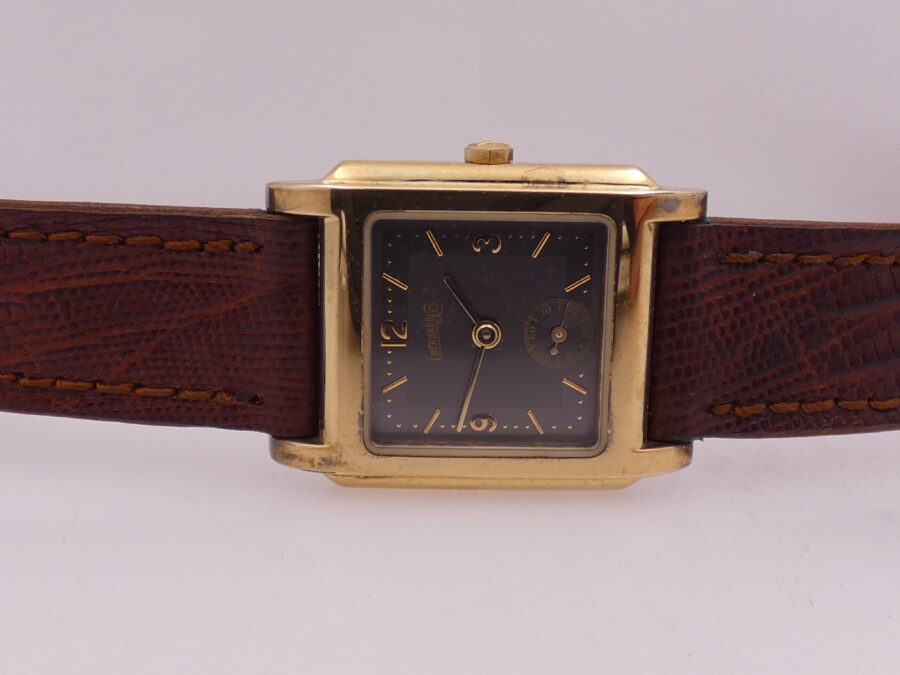 Eberhard & Co. Cioccolatino Square Vermeil N.O.S. Silver 925 18Kt G.F. Anni '80 - immagine 4