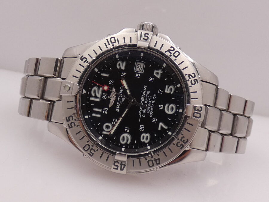 Breitling Superocean Chronometre A17360 Diver 1500m Automatico Acciaio With Bracelet Anni 2000 - immagine 5