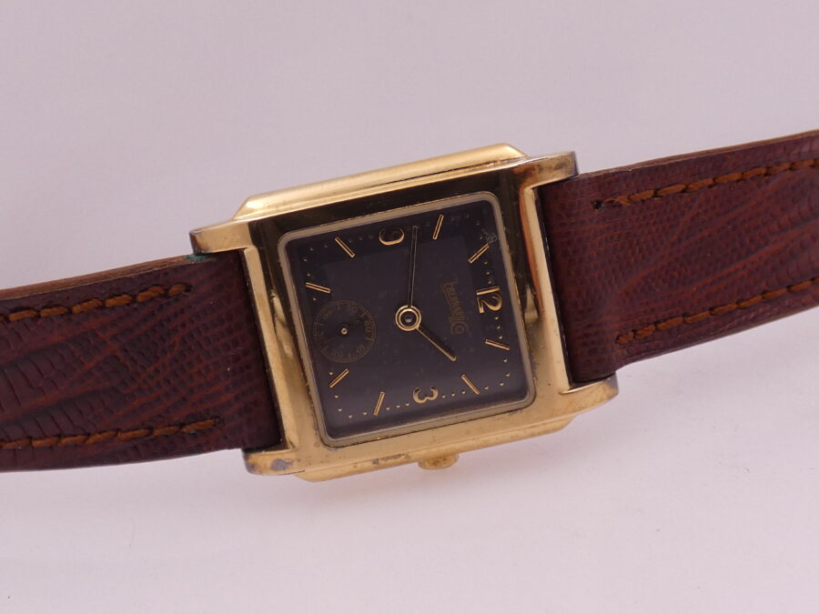 Eberhard & Co. Cioccolatino Square Vermeil N.O.S. Silver 925 18Kt G.F. Anni '80 - immagine 7