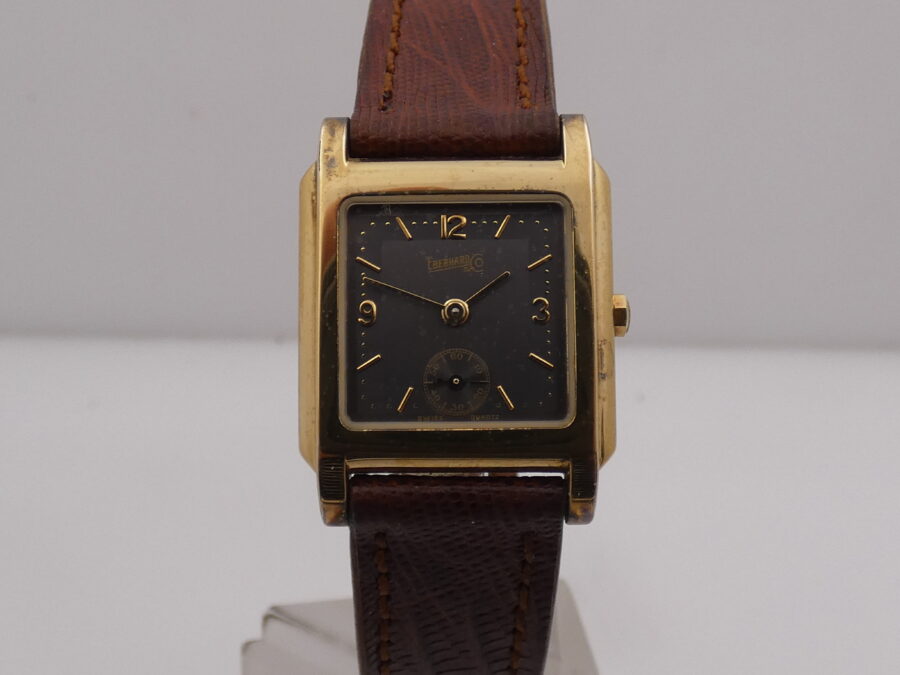 Eberhard & Co. Cioccolatino Square Vermeil N.O.S. Silver 925 18Kt G.F. Anni '80 - immagine 8
