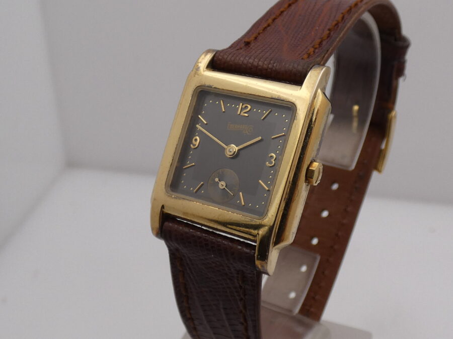 Eberhard & Co. Cioccolatino Square Vermeil N.O.S. Silver 925 18Kt G.F. Anni '80 - immagine 9