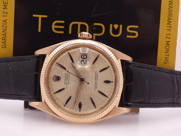 Rare Rolex Datejust 36mm 1601 Oro Rosa 18 Kt ANNO 1963 Original Dial Leaf Hands Automatico