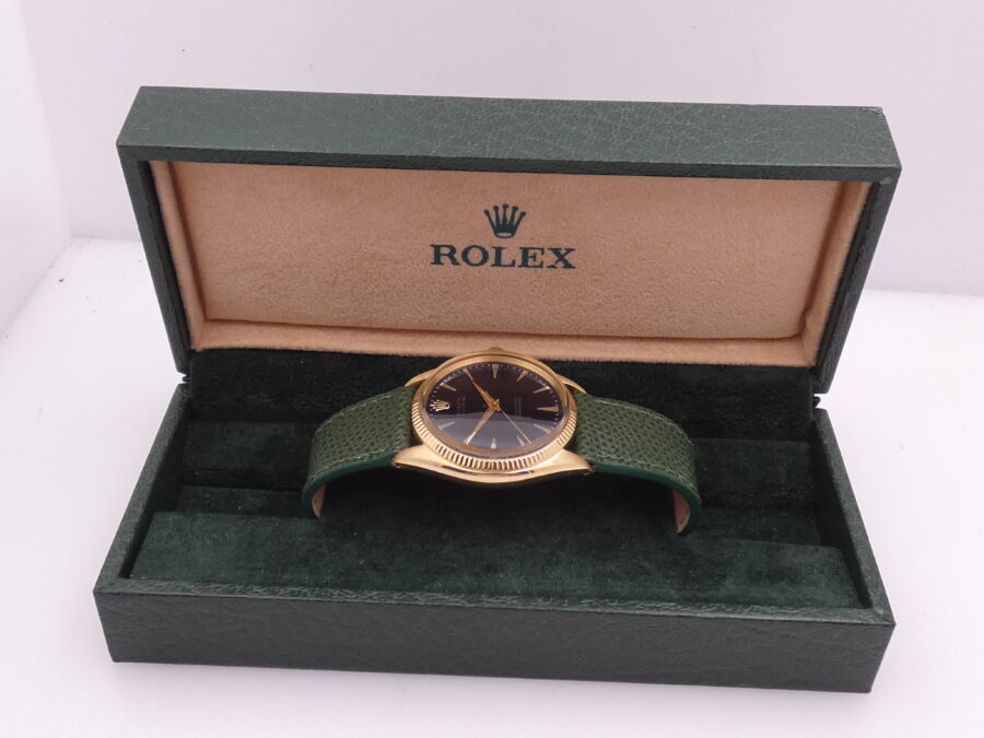 Rolex Oyster Perpetual 34 GILT DIAL Anno 1956 Oro 18 Kt Automatico Ref 6567 - immagine 11