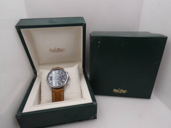 Paul Picot Gentleman 42 Chronograph With Box Automatico Acciaio Anni '2000
