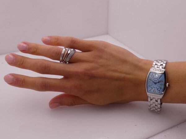 Franck Muller Cintrée Curvex 1752 QZ Ladies LIKE NEW Acciaio Anni '2000
