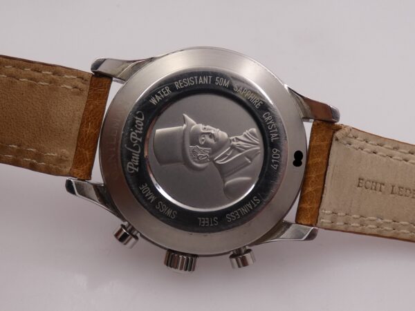 Paul Picot Gentleman 42 Chronograph With Box Automatico Acciaio Anni '2000