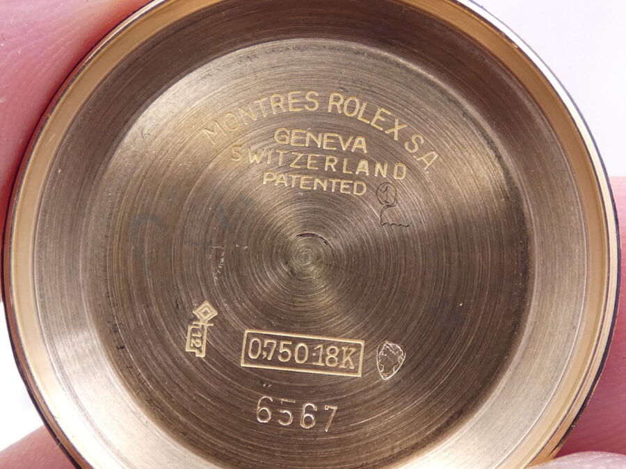 Rolex Oyster Perpetual 34 GILT DIAL Anno 1956 Oro 18 Kt Automatico Ref 6567 - immagine 16