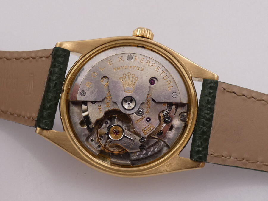 Rolex Oyster Perpetual 34 GILT DIAL Anno 1956 Oro 18 Kt Automatico Ref 6567 - immagine 17