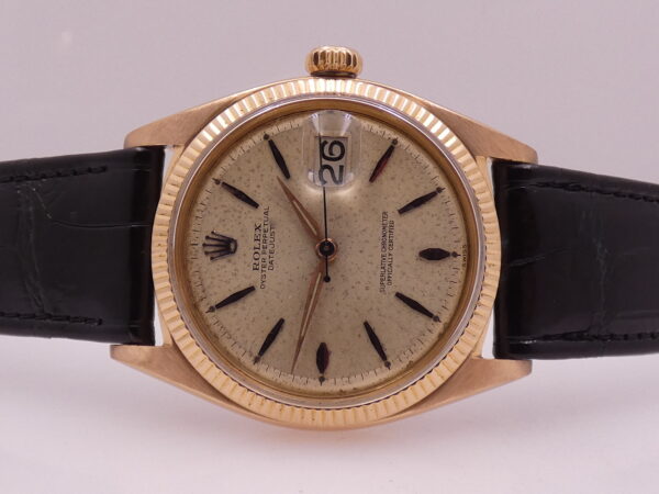 Rare Rolex Datejust 36mm 1601 Oro Rosa 18 Kt ANNO 1963 Original Dial Leaf Hands Automatico